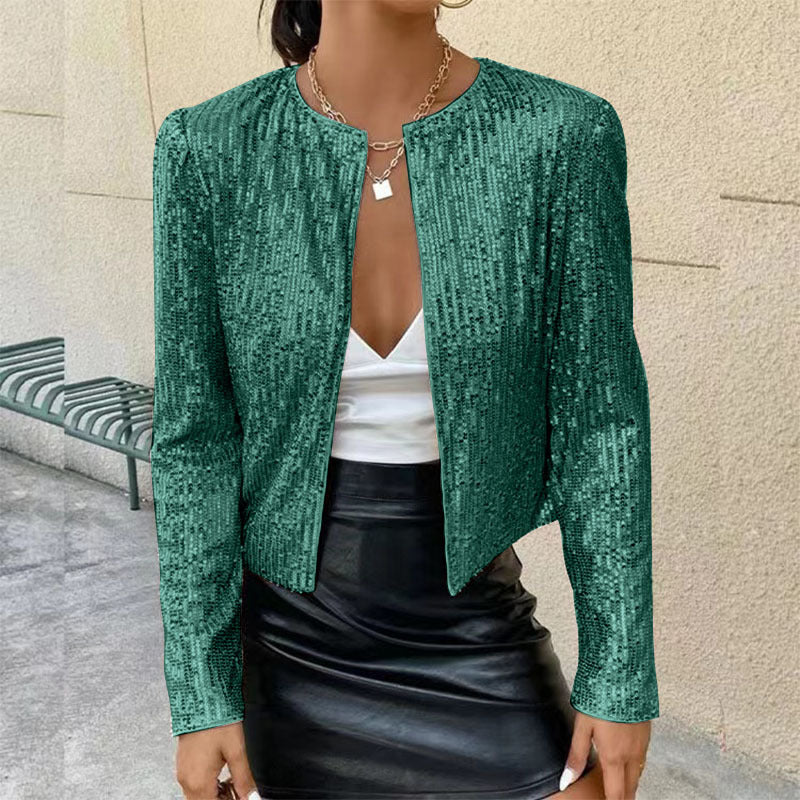 Damen Glitzer-Strickjacke
