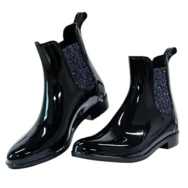 Damenstiefel Chelsea Regen Gummistiefel wasserdicht