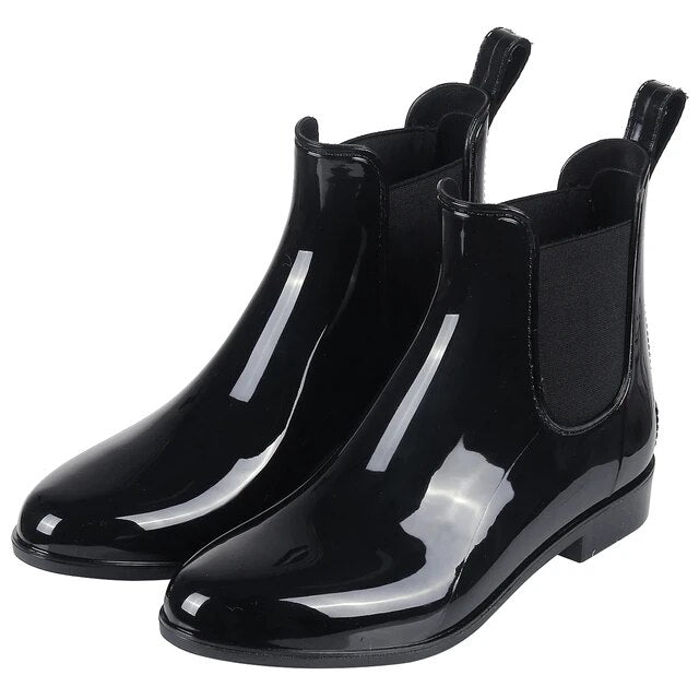 Damenstiefel Chelsea Regen Gummistiefel wasserdicht
