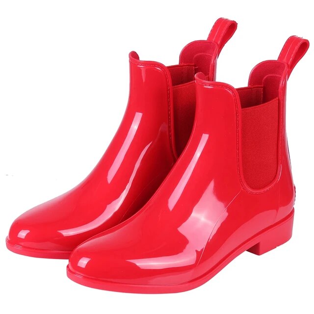 Damenstiefel Chelsea Regen Gummistiefel wasserdicht