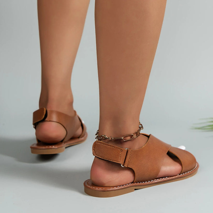 Damen Ledersandalen mit Schnalle - Elegantes Design & Komfort