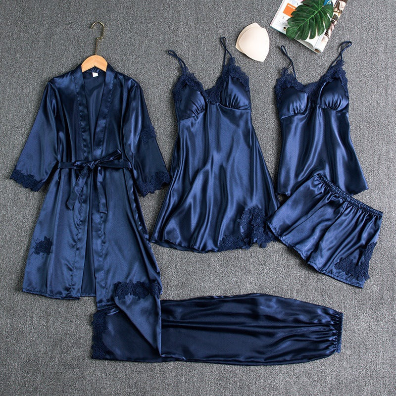Luxuriöses Damen Schlafanzug-Set aus Seide