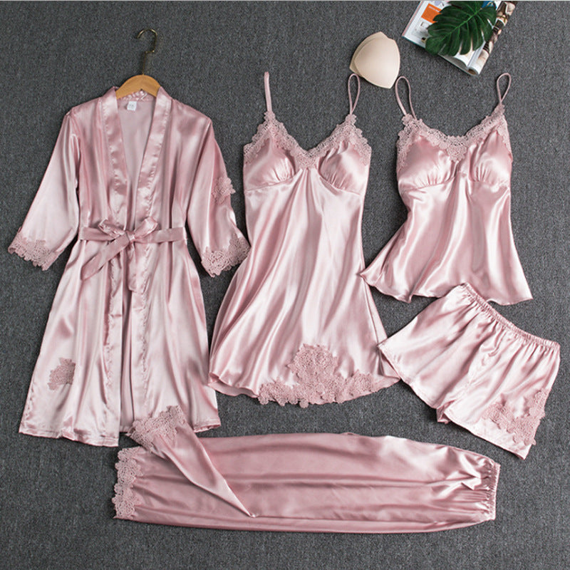 Luxuriöses Damen Schlafanzug-Set aus Seide