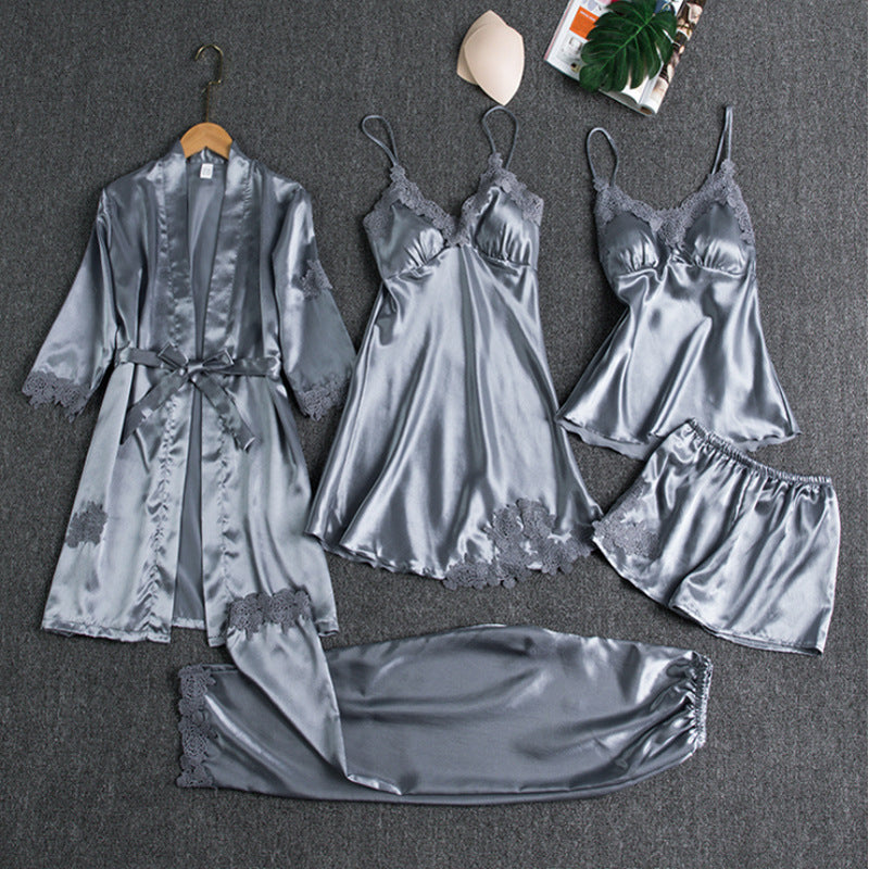 Luxuriöses Damen Schlafanzug-Set aus Seide