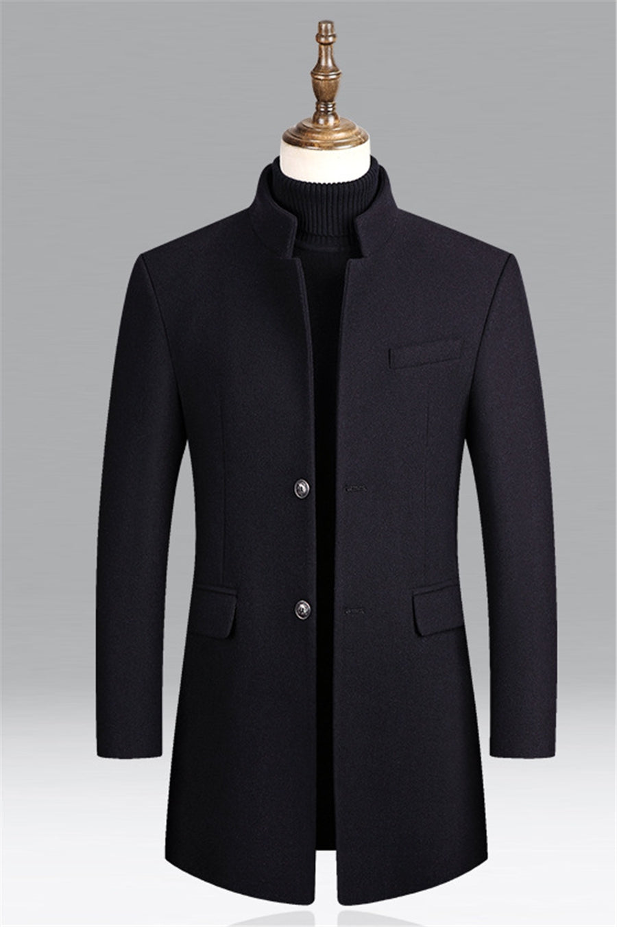 Elegantes Herren-Wollmantel - Klassisches Design & Hochwertige Qualität