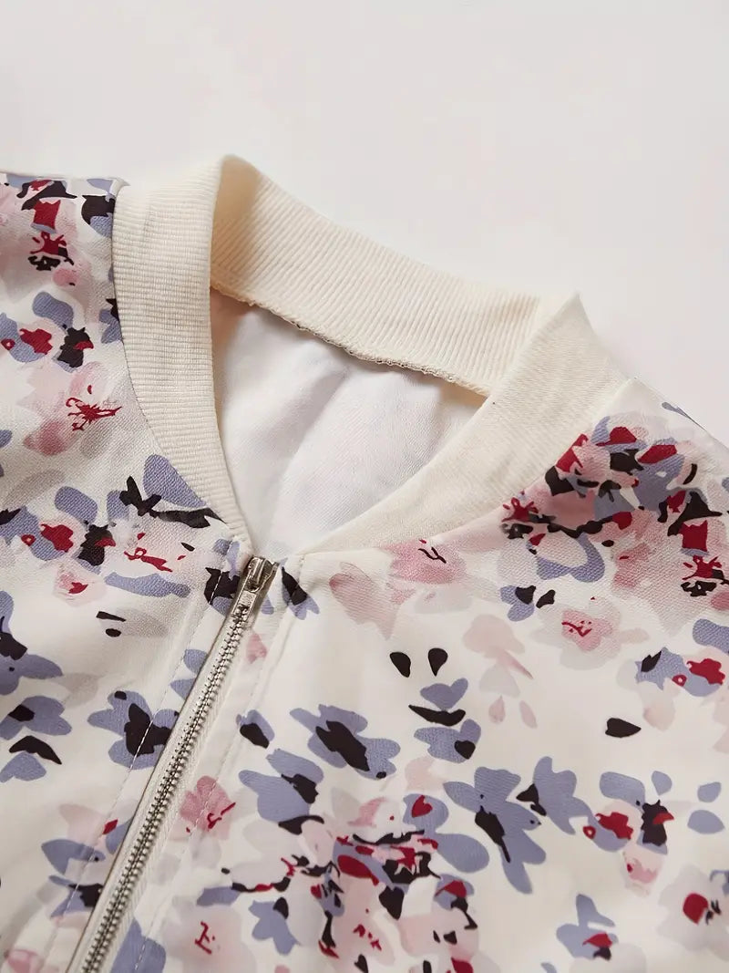 WW Bomberjacke mit Blumenmuster