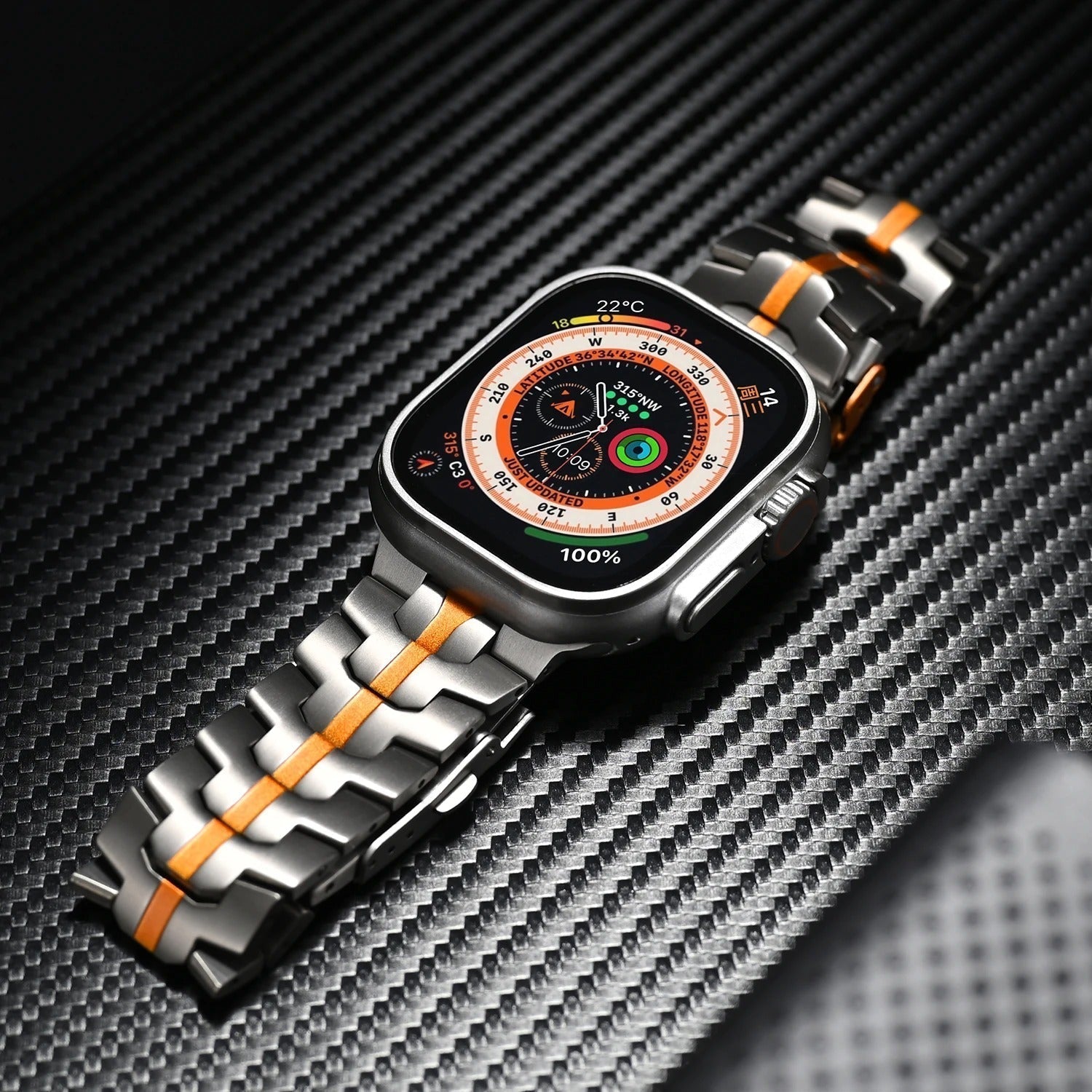 Apple Watch Armband Titan, Serie 1-9 & Ultra