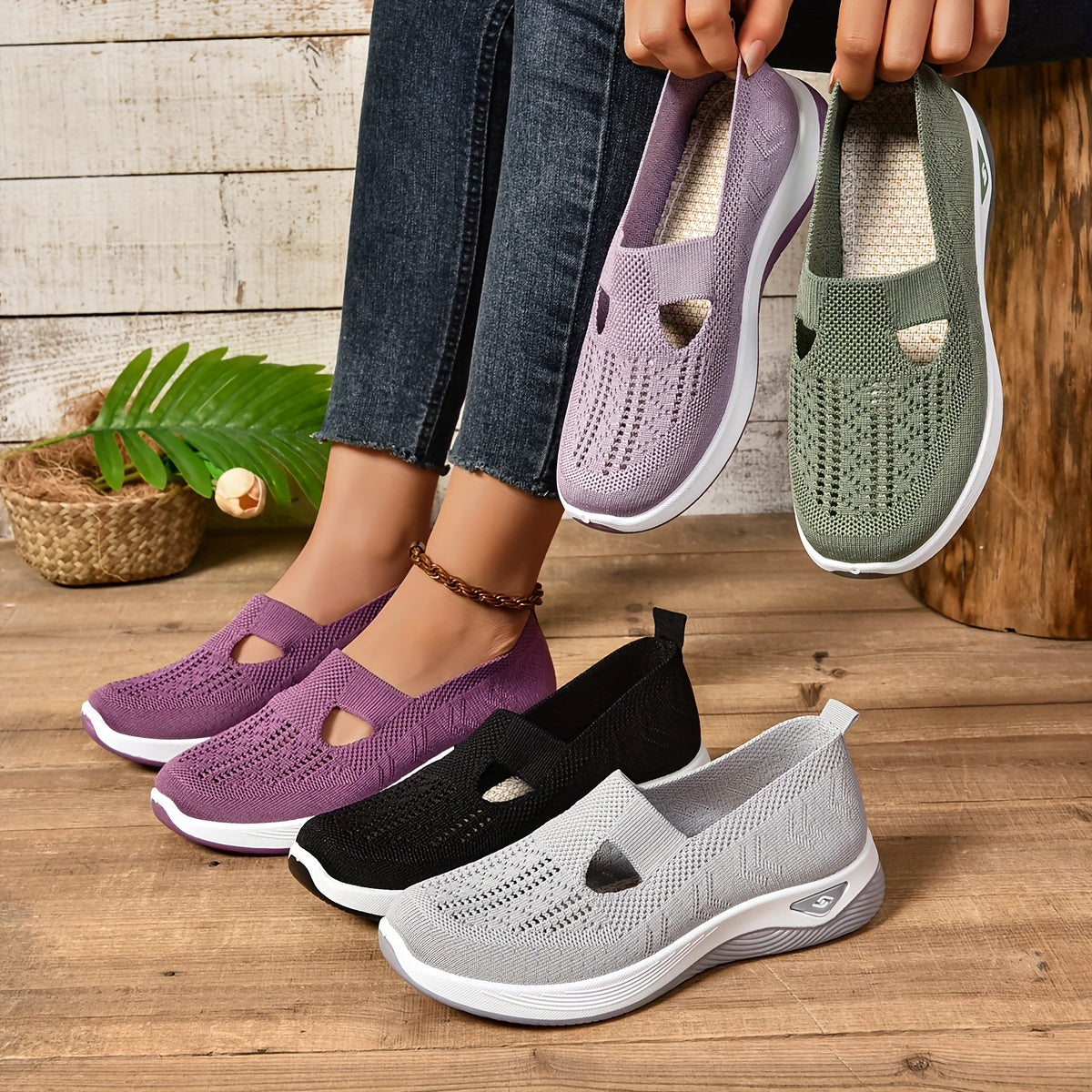 Orthopädische Damen-Slip-On Schuhe