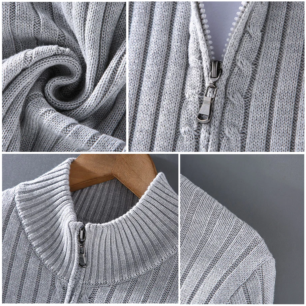 Merino Strickjacke mit Reißverschluss: Zeitloser Komfort & Stil