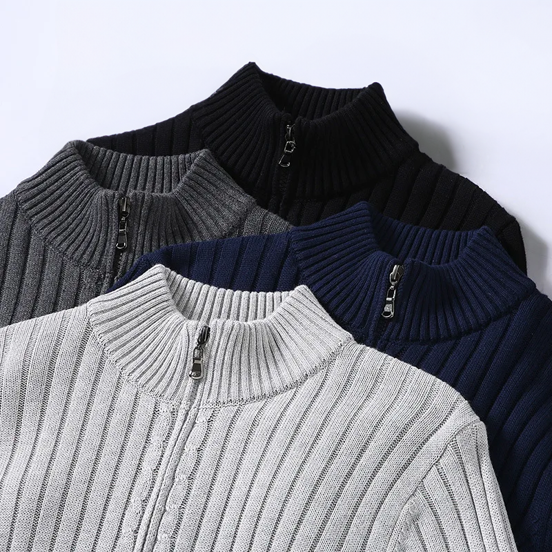 Merino Strickjacke mit Reißverschluss: Zeitloser Komfort & Stil