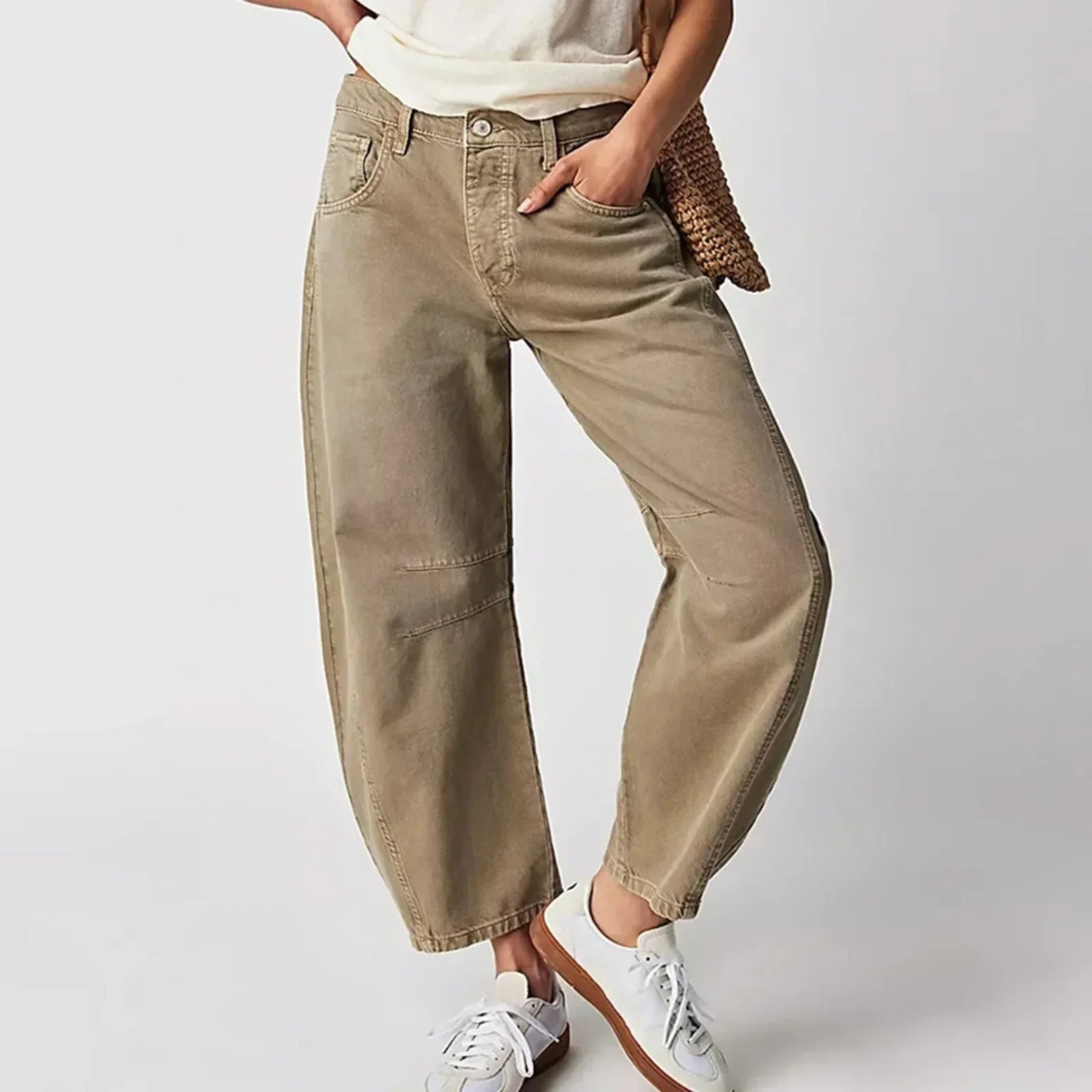 Komfort-Jeans Weite Beine Alicia
