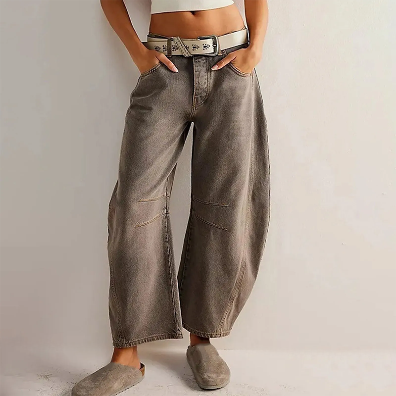 Komfort-Jeans Weite Beine Alicia