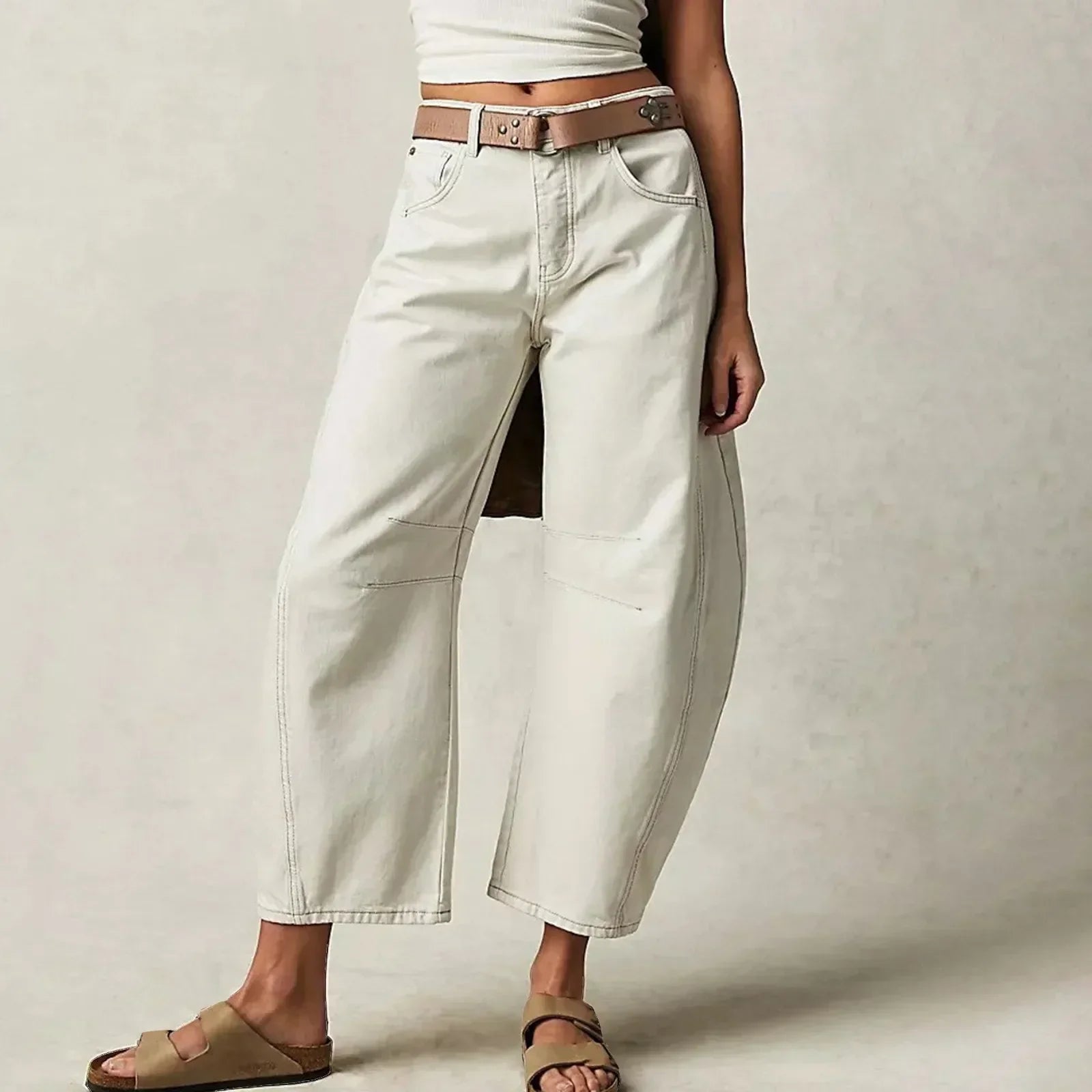 Komfort-Jeans Weite Beine Alicia