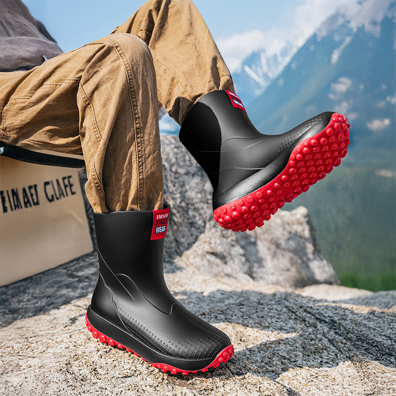 Herren Gummistiefel mit rutschfester Sohle