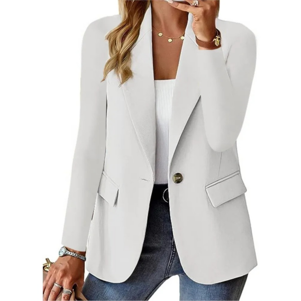 Damen Blazer Langarm mit schmaler Taschenschnalle