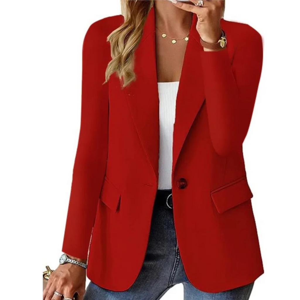 Damen Blazer Langarm mit schmaler Taschenschnalle