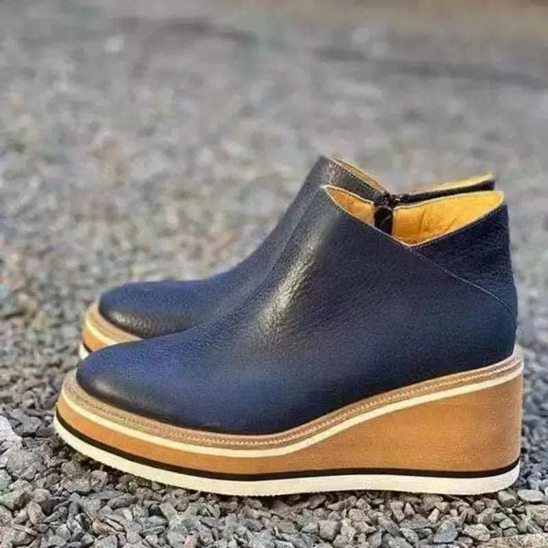 Stilvolle Plateau-Stiefeletten mit Reißverschluss