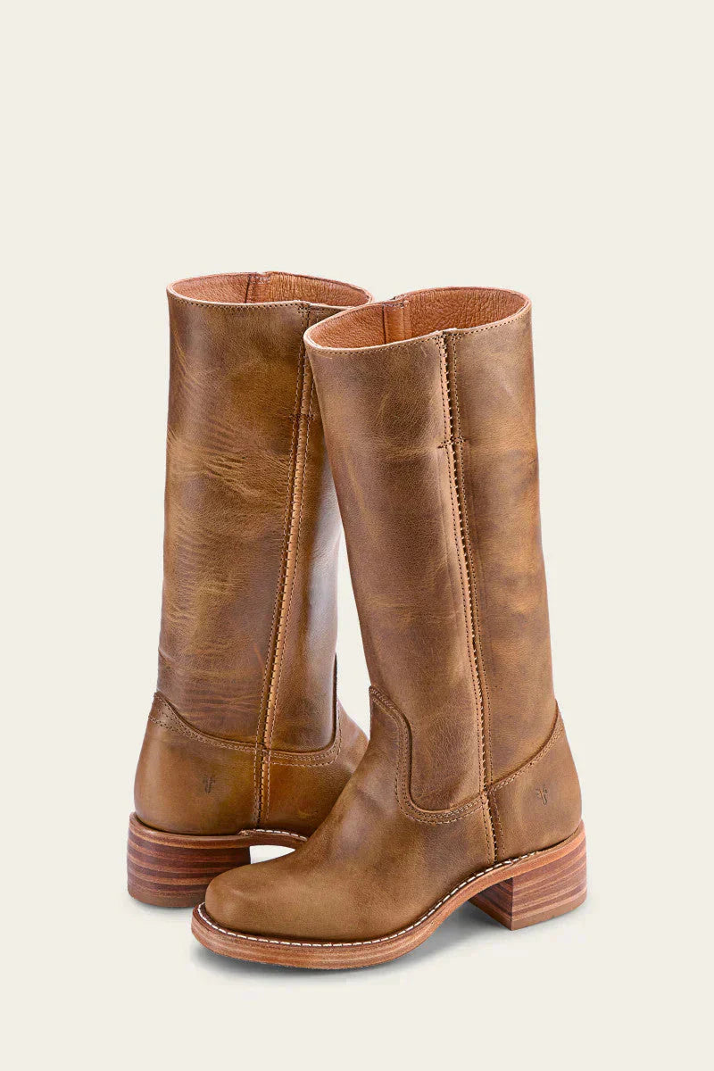 Damen Leder Stiefel Lang