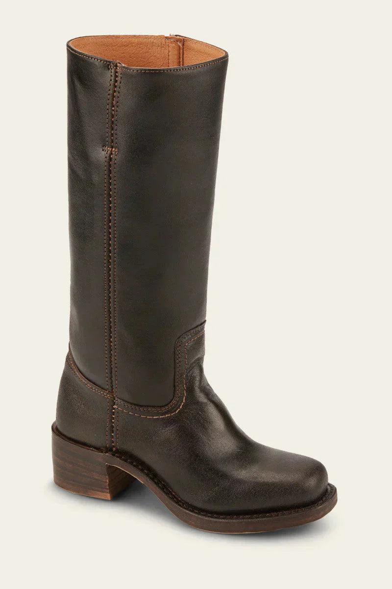 Damen Leder Stiefel Lang