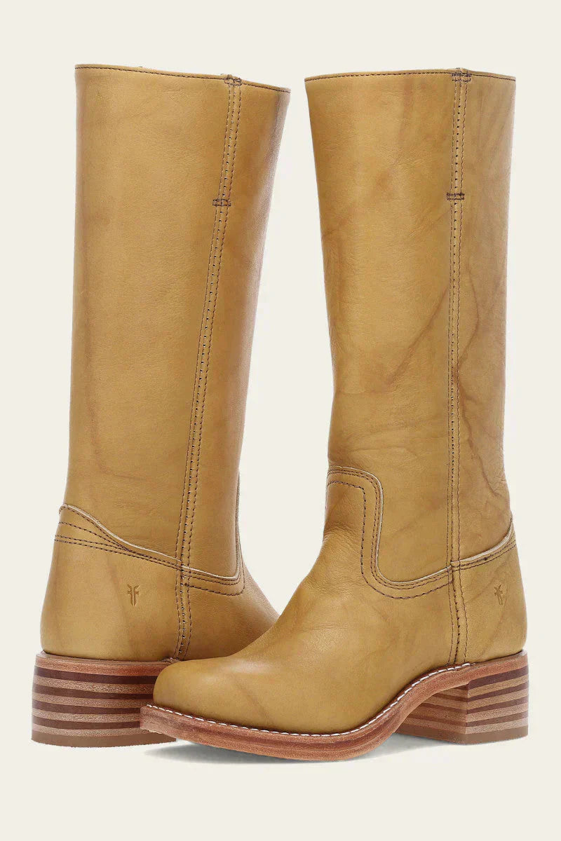 Damen Leder Stiefel Lang