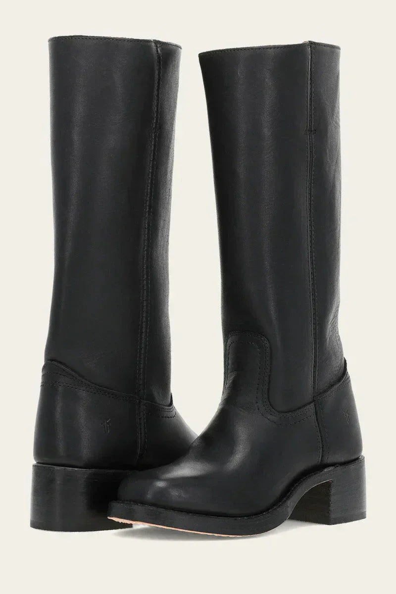 Damen Leder Stiefel Lang