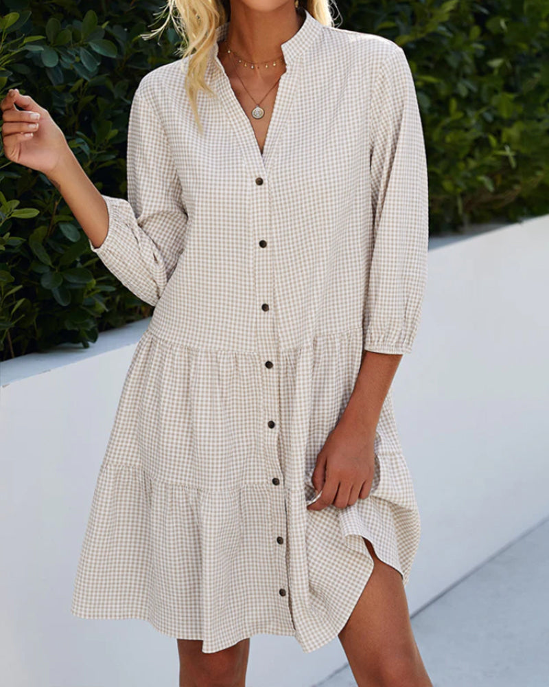 Elegantes A-Linien Sommerkleid aus Baumwolle