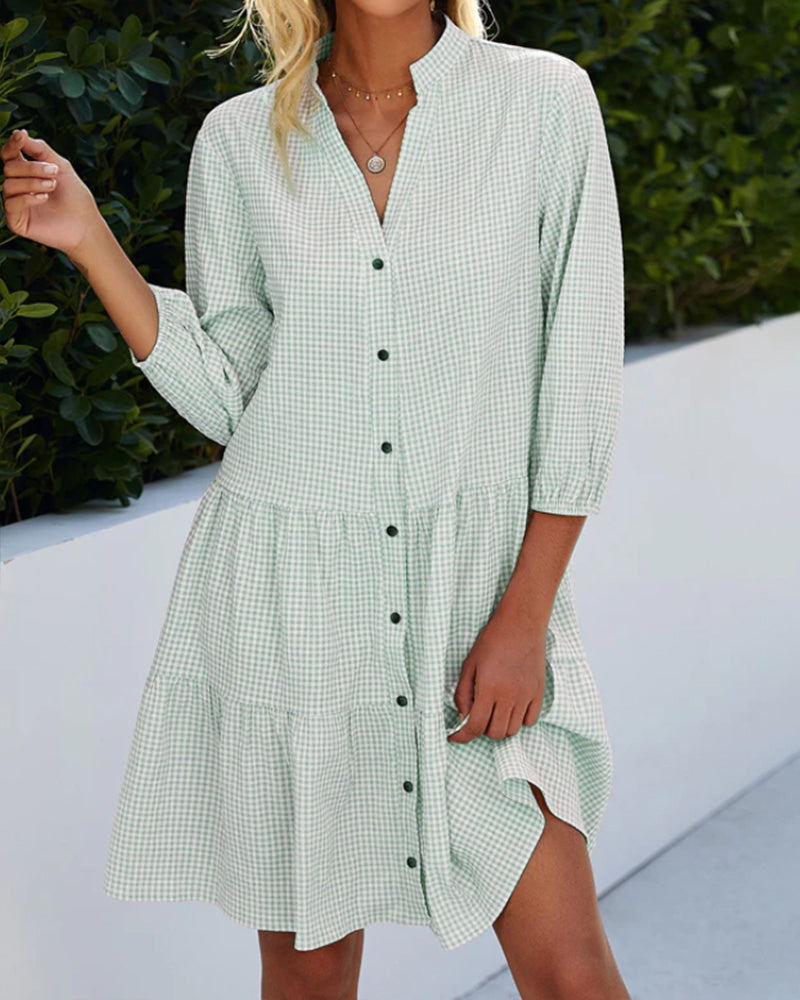 Elegantes A-Linien Sommerkleid aus Baumwolle