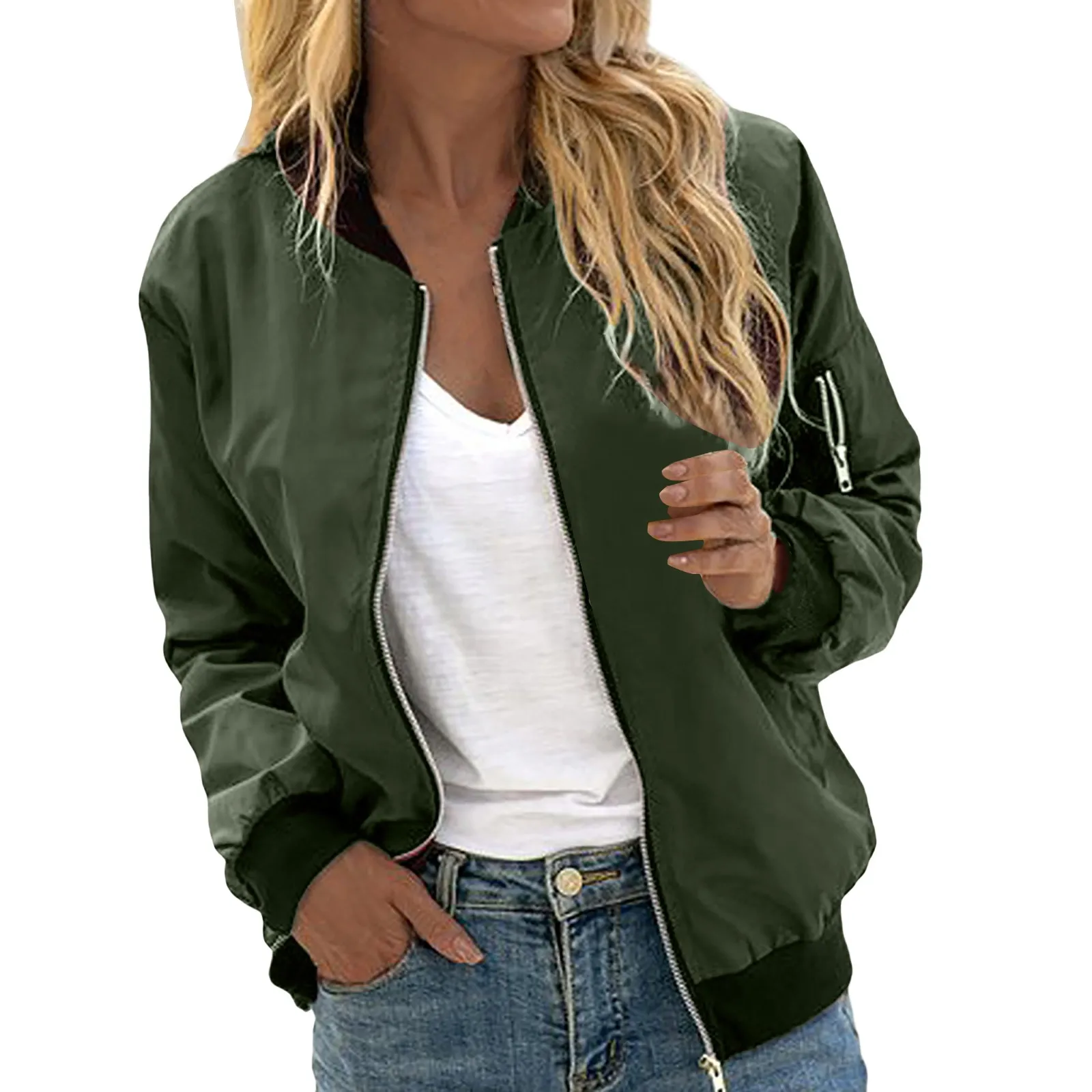 Damen Bomberjacke: Klassisch & Leger