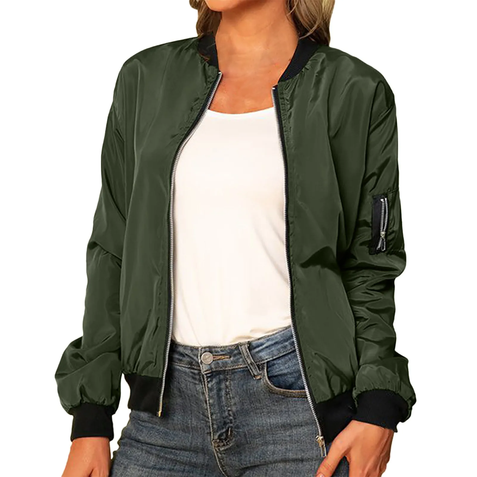 Damen Bomberjacke: Klassisch & Leger
