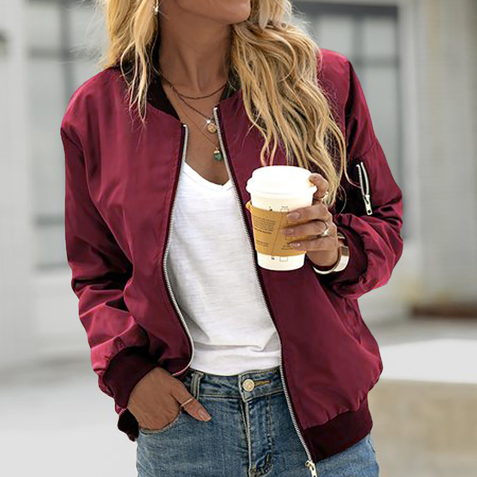 Damen Bomberjacke: Klassisch & Leger