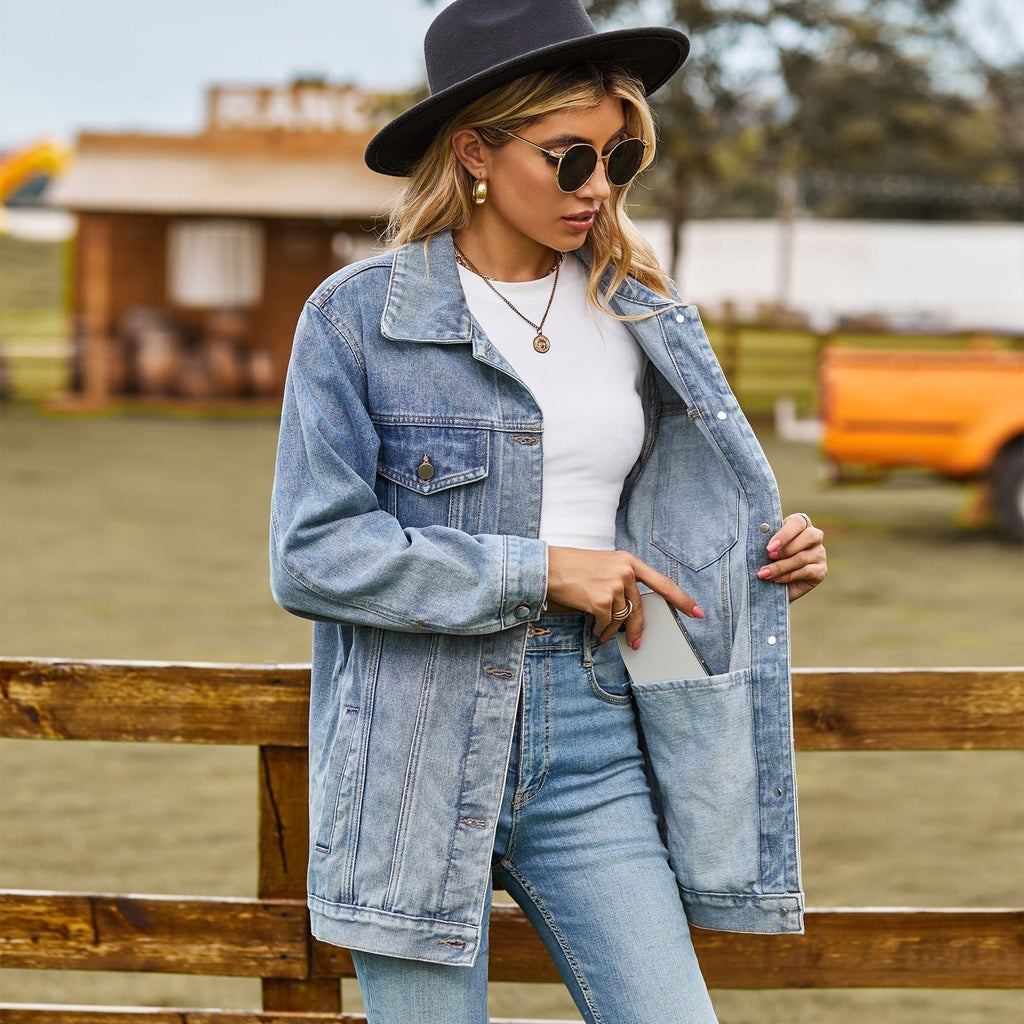 Vintage Jeansjacke für Damen: Unterjacke für den Winter