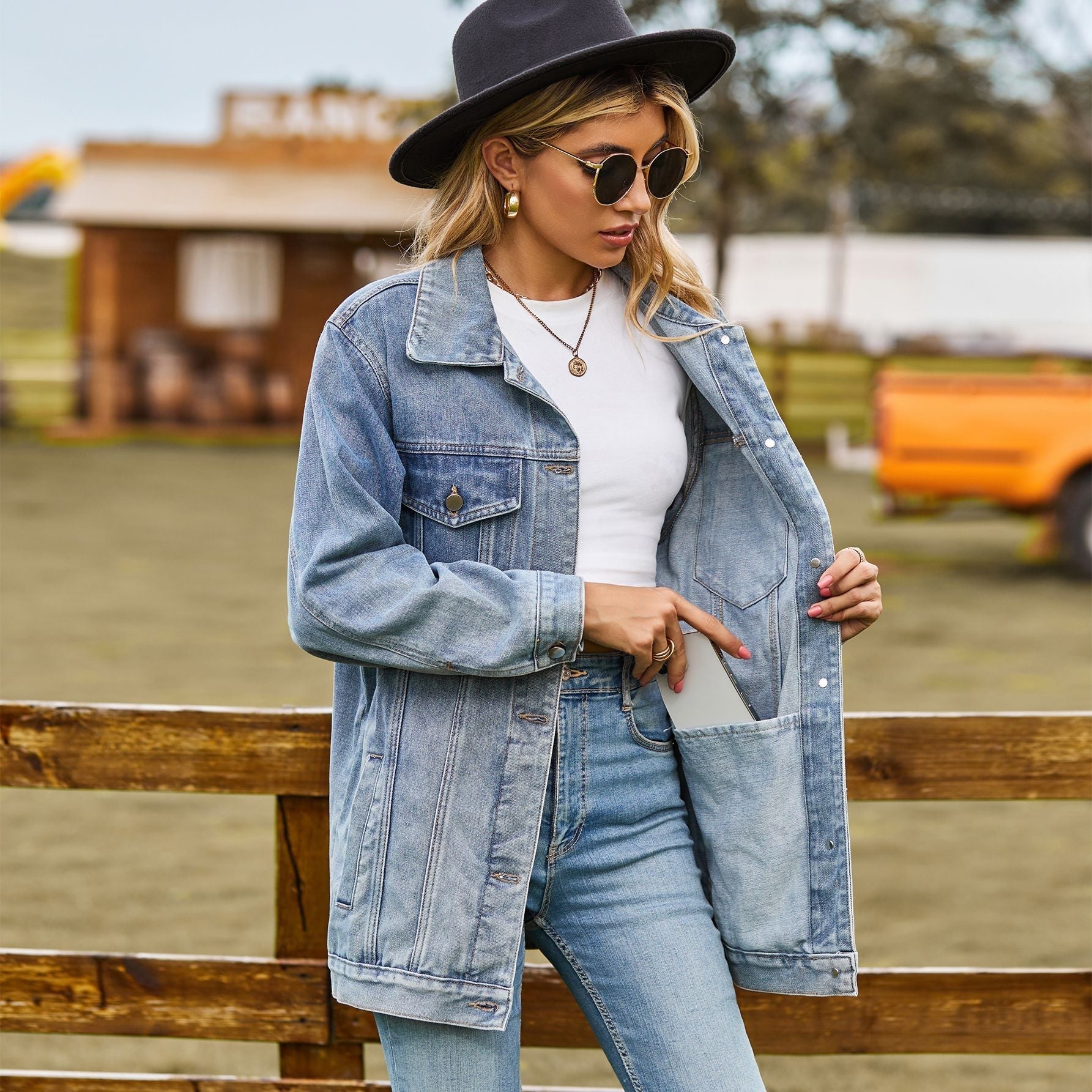 Vintage Jeansjacke für Damen: Unterjacke für den Winter
