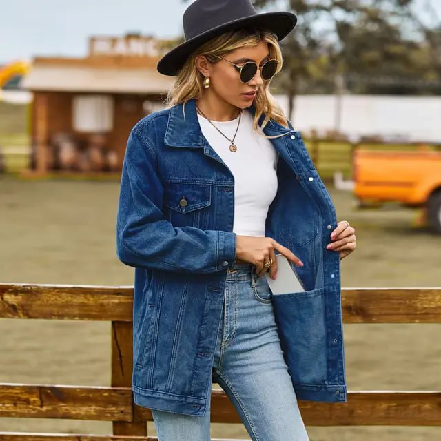 Vintage Jeansjacke für Damen: Unterjacke für den Winter