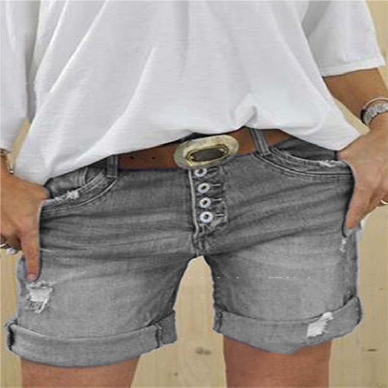 Damen Ripped Denim Shorts: Lässiger Sommerlook