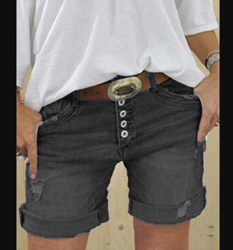 Damen Ripped Denim Shorts: Lässiger Sommerlook