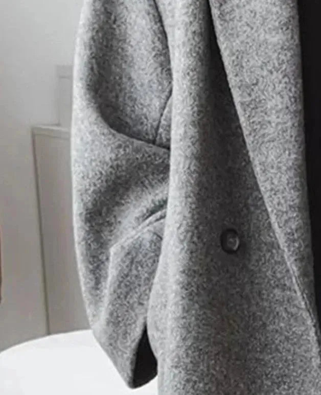 Damen Oversize Kaschmirmantel mit Reverskragen