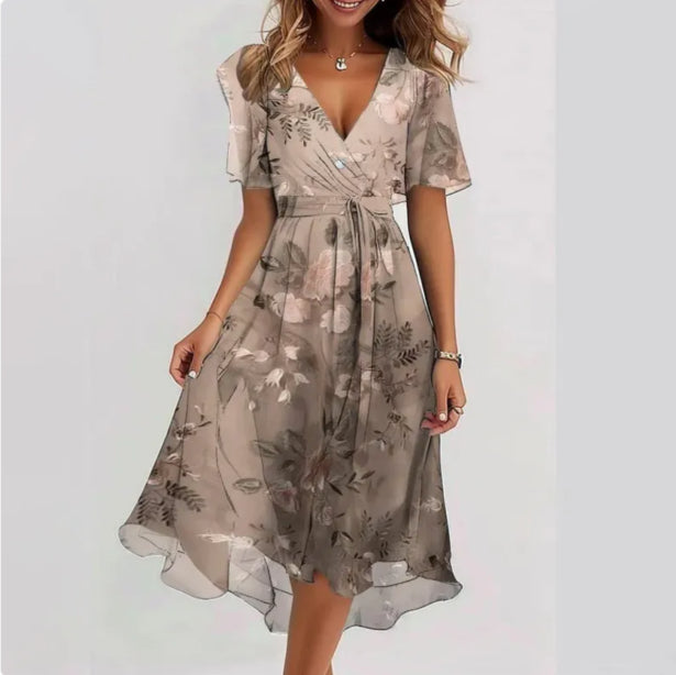 Elegantes Damen Kleid mit V-Ausschnitt