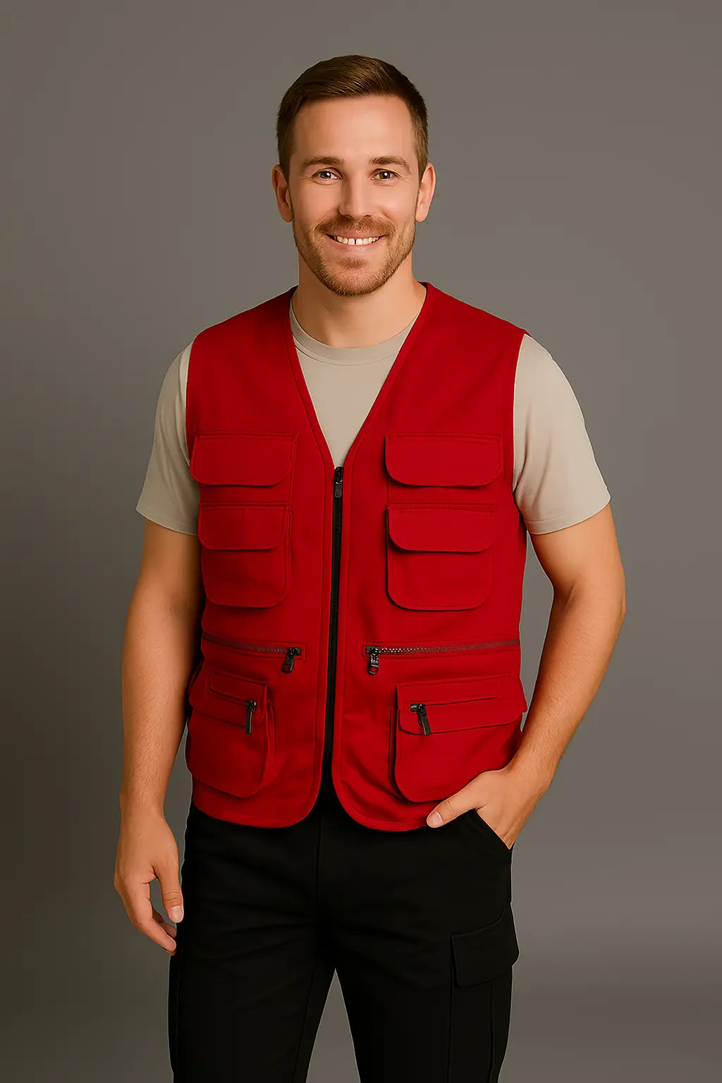 Herren Wanderweste mit vielen Taschen