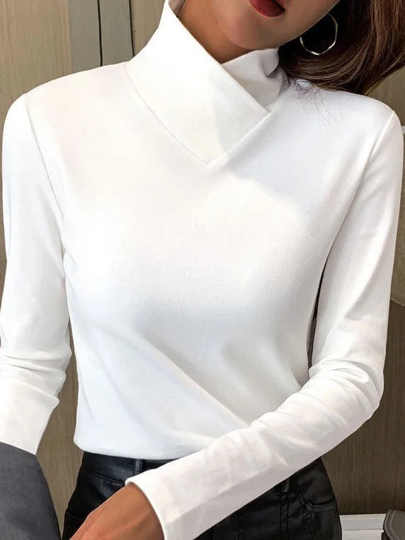 Elegante Bluse mit Stehkragen