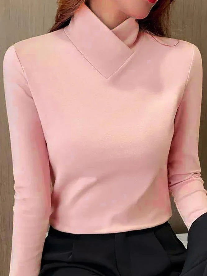 Elegante Bluse mit Stehkragen