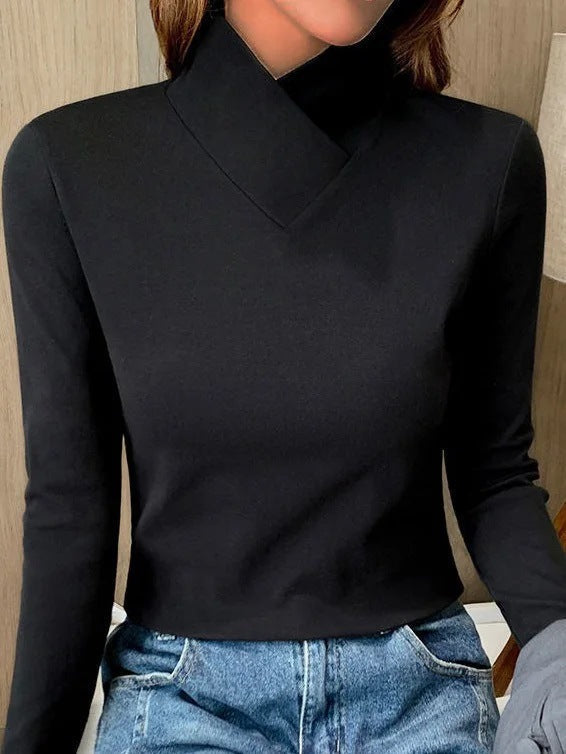 Elegante Bluse mit Stehkragen