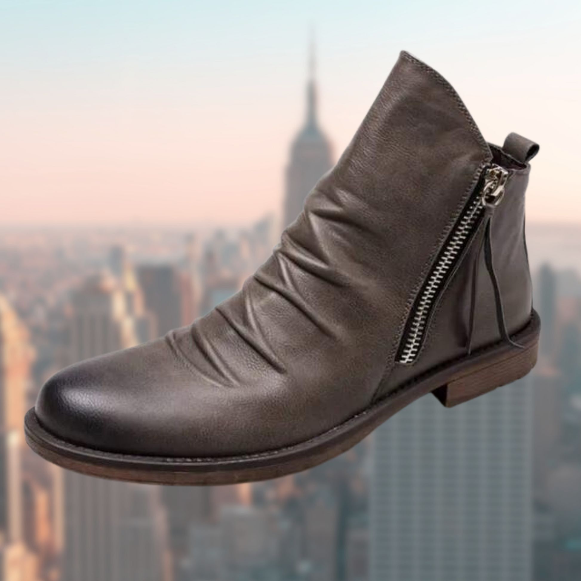 Hochwertige Lederstiefel mit rutschfester Sohle