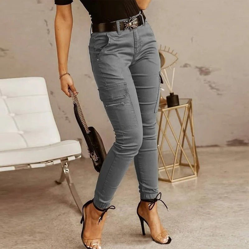Coole Cargohose aus Baumwolle mit elastischen Knöcheln