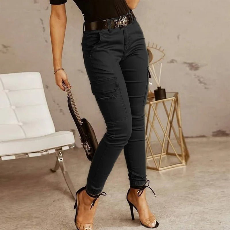 Coole Cargohose aus Baumwolle mit elastischen Knöcheln