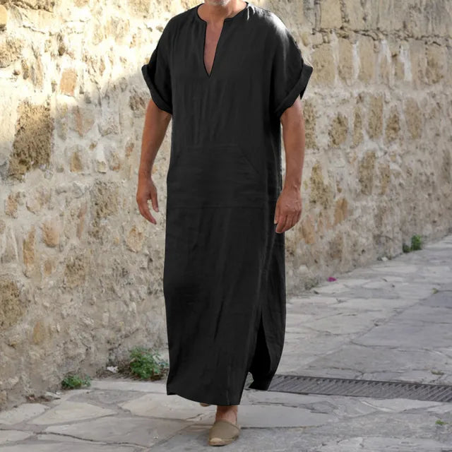 Bequeme Djellaba mit V-Ausschnitt