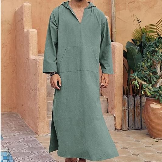 Bequeme Djellaba mit V-Ausschnitt
