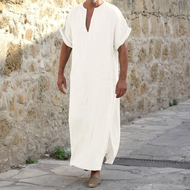 Bequeme Djellaba mit V-Ausschnitt