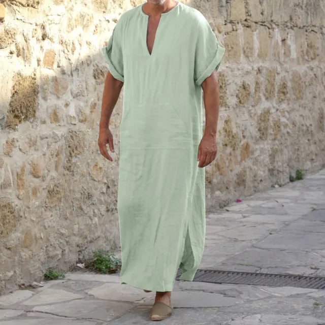 Bequeme Djellaba mit V-Ausschnitt