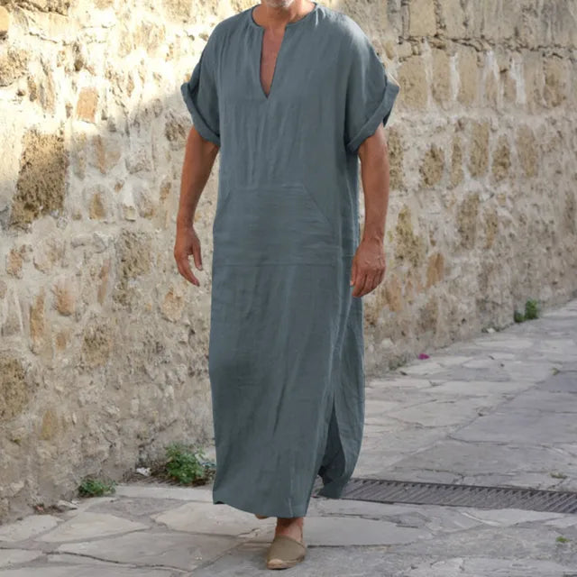 Bequeme Djellaba mit V-Ausschnitt