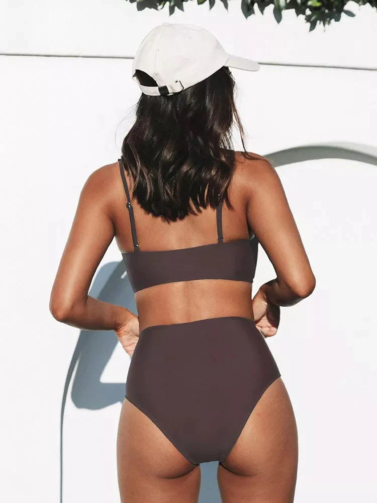Bikini Set mit hoher Taille - Strandmode Sommer